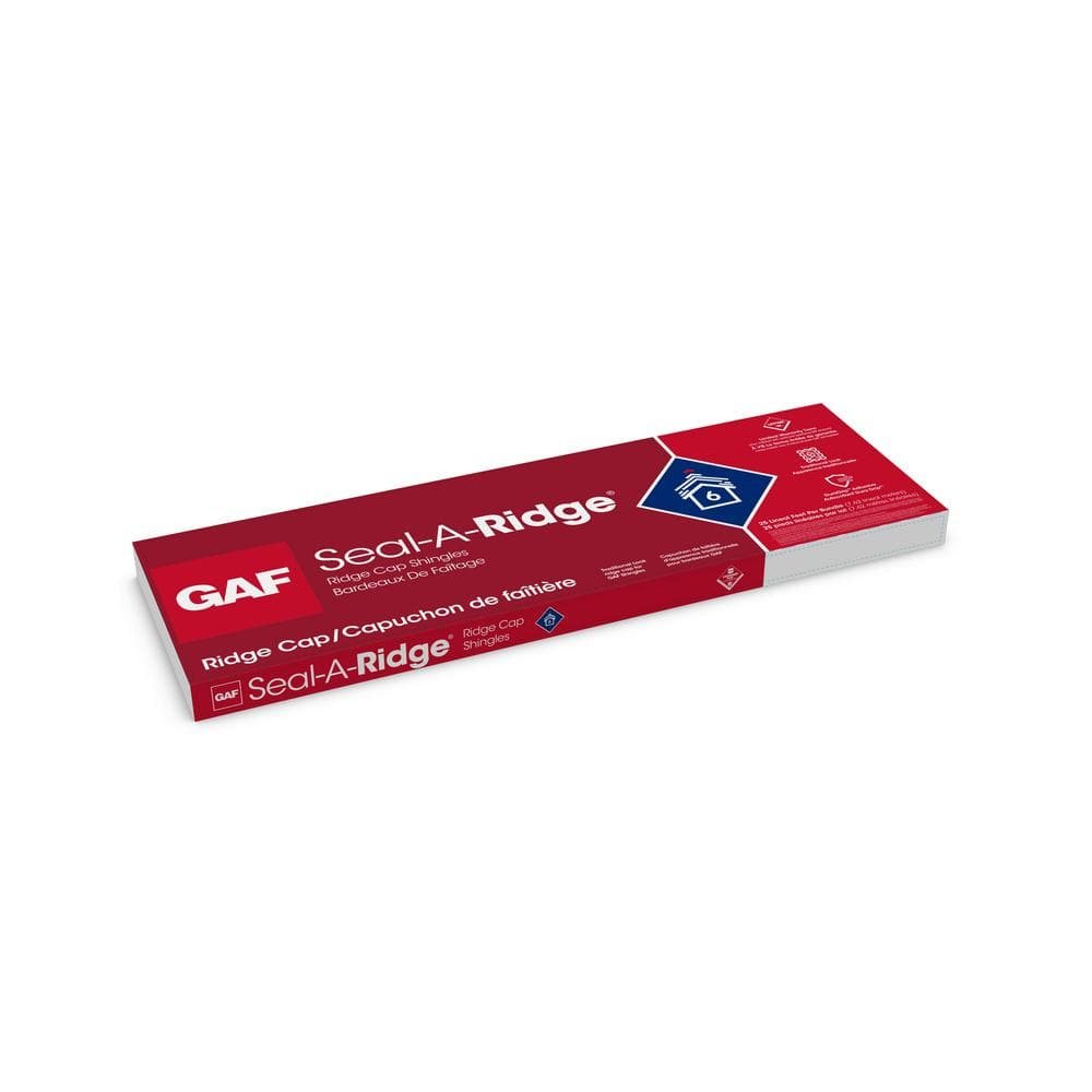 Gaf Ridge Caps GAF Seal-A-Ridge Pewter Gray Hip and Ridge Cap Roofing Shingles (25 lf ...