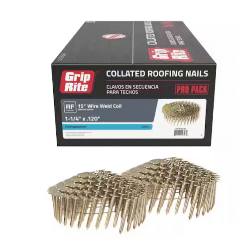 Coil Nails (1-1/4 in. x 0.120”) - 7200 pcs | A+ Roofing Supply Atlanta