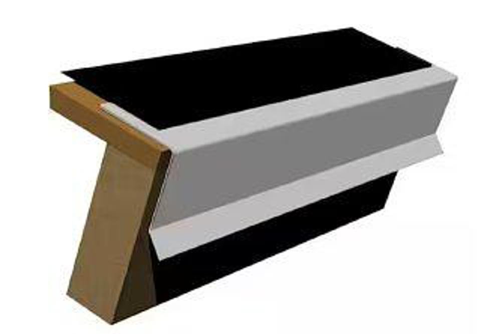 3x3 Black Metal Drip Edge Flashing (10 ft)