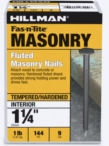 Fluted Masonry Nails 1-1/4-in