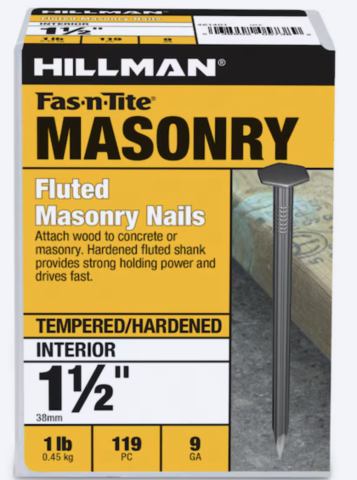 Fluted Masonry Nails 1-1/2-in