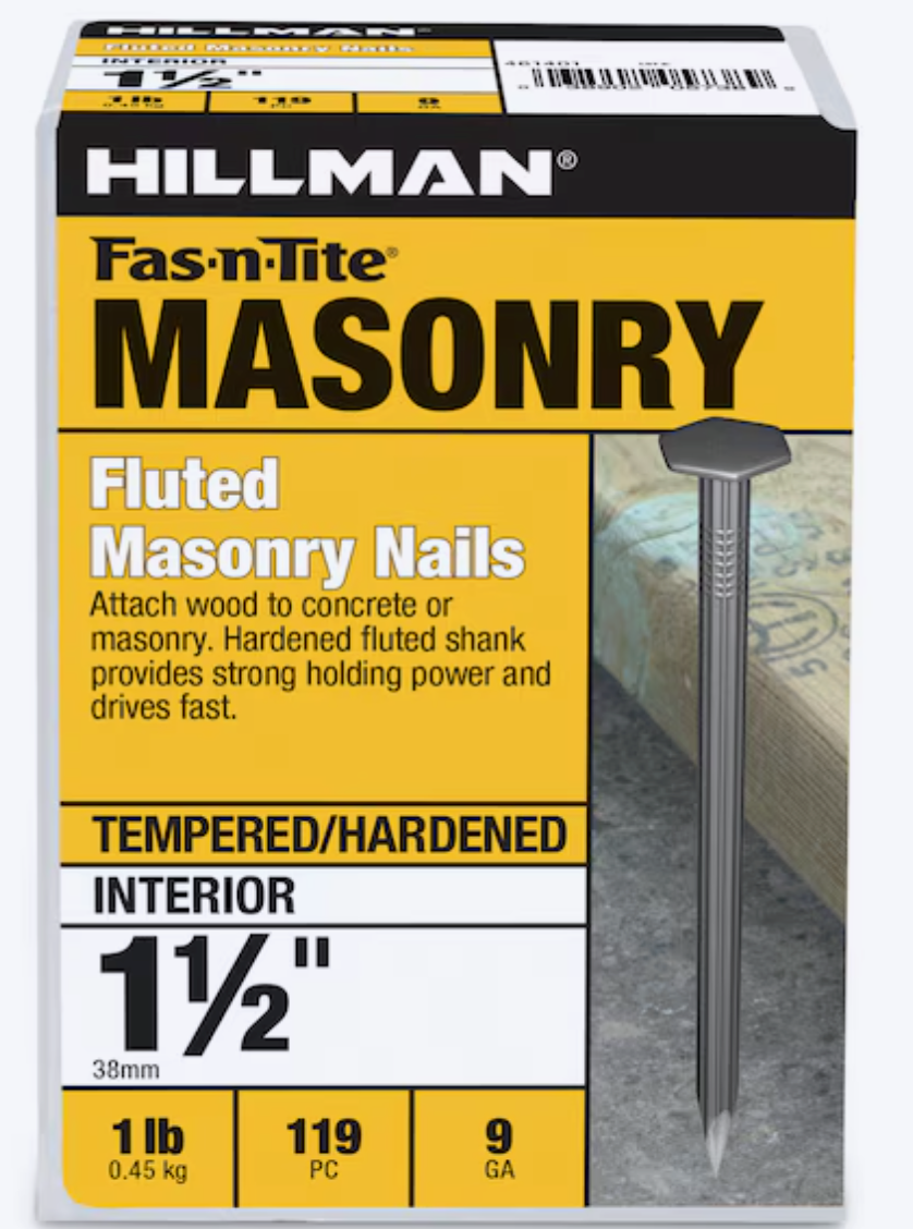Fluted Masonry Nails 1-1/2-in